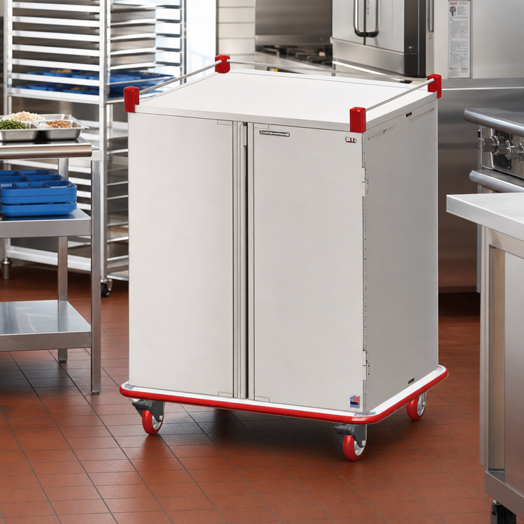 Product image #2 for Carter-Hoffmann Performance Series Patient Tray Cart, 18-Tray Capacity, Stainless Steel, Double Door