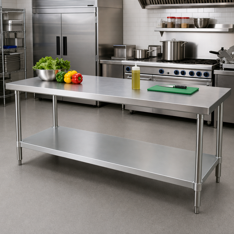 Product image #2 for Advance Tabco Galvanized Work Table Undershelf for 84"W x 24"D Tables
