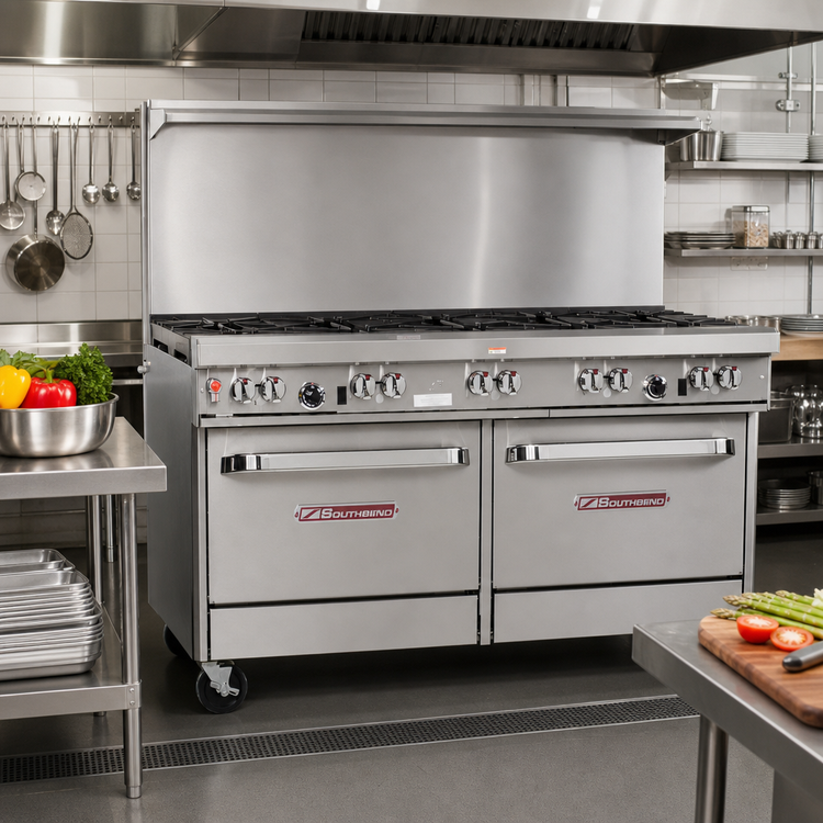 Product image #2 for Southbend Ultimate 60-Inch Gas Restaurant Range with 9 Open Burners and 2 Standard Ovens