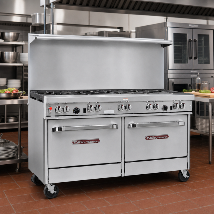 Product image #2 for Southbend Ultimate 60-Inch Gas Restaurant Range with 9 Open Burners and 2 Standard Ovens