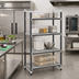Thumbnail image #2 for Cambro Camshelving Elements XTRA 4-Shelf Stationary Starter Polymer Shelving Unit, 24 x 21 x 84 Inches, Vented, Speckled Gray