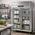 Thumbnail image #3 for Victory UltraSpec Two-Section Reach-In Glass Door Freezer with Wide Half-Height Hinged Doors, 52 Cu. Ft., Self-Contained, Standard Depth