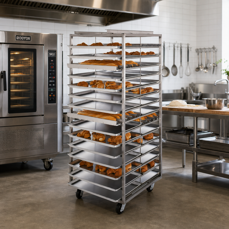 Product image #2 for Doyon Single-Side Loaded Stainless Steel Oven Load Rack for SRO2 Models, 15-Pan Capacity