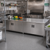 Thumbnail image #2 for Advance Tabco Enclosed Work Table with Cabinet Base and Hinged Doors, 84 x 24 Inches, 14 Gauge 304 Stainless Steel Top