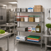 Thumbnail image #2 for Metro Super Erecta 4-Shelf Starter Wire Shelving Unit, 54W x 24D x 63H, Metroseal Gray