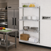 Thumbnail image #2 for Eagle Group 4-Tier Add-On Wire Shelving Unit, 30W x 21D x 74H, Stainless Steel Finish