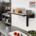 Thumbnail image #2 for Cambro Camshelving Elevation Series 21 x 42 Inch Wall-Mounted Solid Add-On Shelf Kit, Brushed Graphite