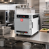 Thumbnail image #3 for Metro HotBlox Narrow 4-Pan Pass-Thru Insulated Holding Cabinet with Digital Touchscreen, Solid Front and Rear Doors, Countertop/Stacking