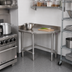 Thumbnail image #2 for John Boos Stallion 30 x 24 Inch 16-Gauge Stainless Steel Corner Work Table, Flat Top
