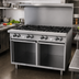 Thumbnail image #2 for Garland G Starfire Pro Series 48-Inch Gas Restaurant Range with 8 Open Burners and Dual Storage Bases