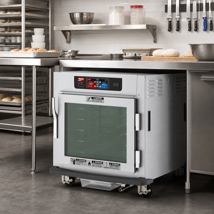 Product image #2 for Metro C5 9 Series Controlled Humidity Heated Holding and Proofing Cabinet, Mobile Undercounter, Universal Slides