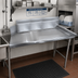 Thumbnail image #2 for Advance Tabco Right-Hand Clean-Side Straight Dish Table with 10-1/2-Inch Backsplash, 59 x 30 Inches, 304 Stainless Steel