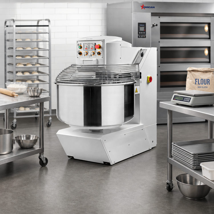 Product image #2 for Omcan Spiral Dough Mixer, 132 lb Capacity, 2-Speed, 208V 3-Phase