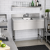 Thumbnail image #2 for Advance Tabco Special Value Series 36-Inch 1-Compartment Stainless Steel Bar Sink with Left and Right Drainboards and Splash-Mount Faucet
