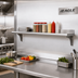 Thumbnail image #2 for Eagle Snap-n-Slide 60-Inch x 15-Inch Wall-Mounted Stainless Steel Shelf with Rolled Front Edge