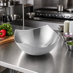 Thumbnail image #2 for American Metalcraft Squound SB5 67 oz. Solid Square Stainless Steel Tabletop Bowl, 9" Diameter Case of 50