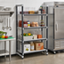Thumbnail image #2 for Cambro Camshelving Elements XTRA 4-Tier Solid Stationary Starter Polymer Shelving Unit, 18 x 36 x 64 Inches, Speckled Gray