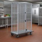 Thumbnail image #2 for Eagle Group QuadTruss DTSC2436E Open Wire Security Cage with Dolly Truck, 2 Lockable Doors, 40-7/8"W x 29-3/4"D x 69"H