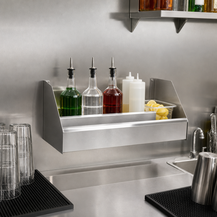 Product image #2 for Glastender CHOICE Double Speed Rail, 16 Inch W x 10 Inch D, Stainless Steel