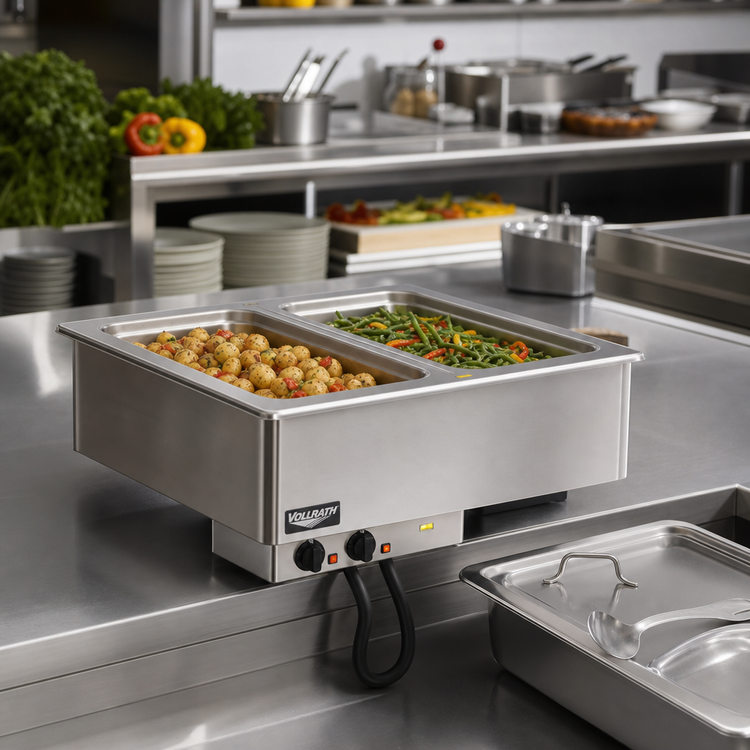 Product image #2 for Vollrath Two-Well Drop-In Electric Hot Food Well Unit with Auto-Fill and Thermostatic Controls