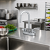 Thumbnail image #2 for Equip 4-Inch Centers Deck Mount Workboard Mixing Faucet with 3-Inch Swivel Gooseneck Spout