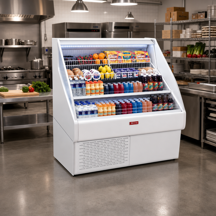 Product image #2 for Howard-McCray Ovation Series SC-OS30E-4C-LED 51" Self-Contained Curved Open Merchandiser with LED Lighting