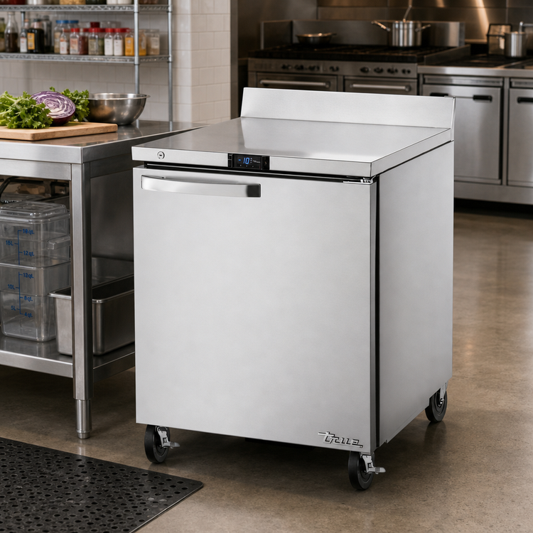 Product image #2 for True SPEC Series 27-Inch Worktop Freezer, One Section, Stainless Steel Door, Rear-Mounted Self-Contained, -10°F