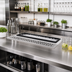 Thumbnail image #2 for Glastender Drop-In Mixology Ice Well and Drink Rail, 24-Inch Wide, Stainless Steel