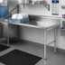 Thumbnail image #2 for CMA Dishmachines 36-Inch Straight Clean Dishtable, Left-to-Right, 16-Gauge Stainless Steel, 8-Inch Backsplash