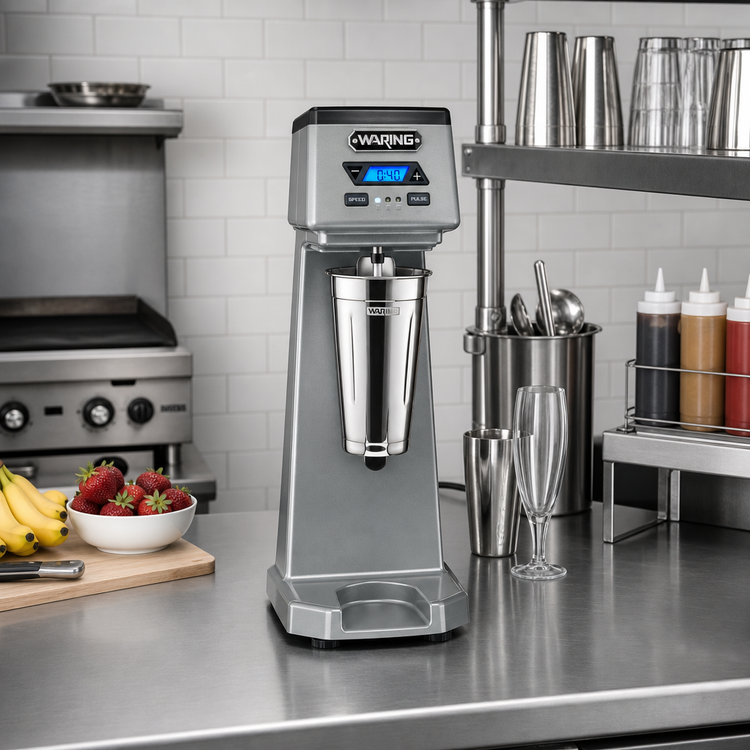 Product image #2 for Waring Commercial Heavy-Duty Countertop Single-Spindle Drink Mixer, 3-Speed, 120V