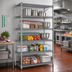 Thumbnail image #2 for Heavy Duty 5-Tier Chrome Wire Shelving Unit, 24 x 48 x 84 Inches