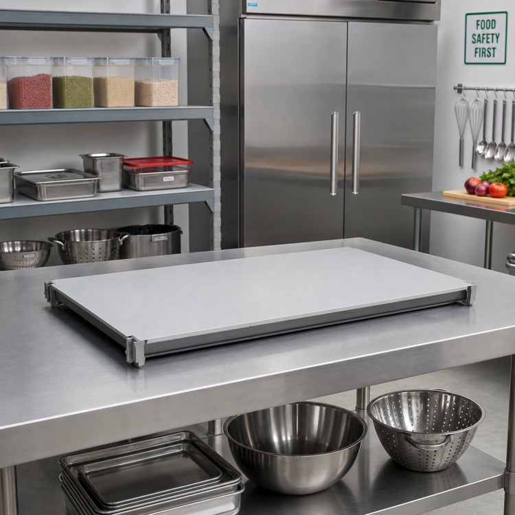 Product image #2 for Cambro Camshelving Elements XTRA Solid Universal Shelf Kit, 24 x 42 Inches, Speckled Gray
