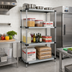Thumbnail image #2 for Quantum 4-Shelf Solid Stainless Steel Shelving Starter Kit, 60W x 21D x 86H