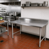 Thumbnail image #2 for John Boos Stallion 84-Inch x 24-Inch Stainless Steel Work Table with 5-Inch Backsplash and Safety Edge