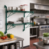 Thumbnail image #2 for Quantum 2-Shelf Cantilever Wall-Mount Wire Shelving Unit, 24 x 24 Inches, Green Epoxy Finish