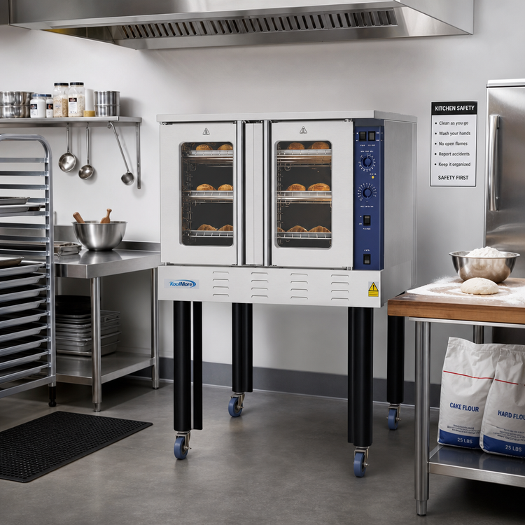 Product image #3 for KoolMore 38-Inch Full Size Single Deck Natural Gas Commercial Convection Oven
