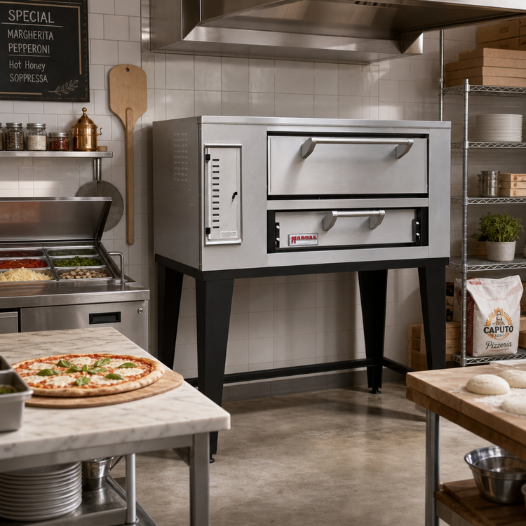 Product image #2 for Marsal Slice Series SD 236 Double Stack Gas Deck Pizza Oven