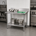 Thumbnail image #2 for Eagle Group BlendPort® Budget Series Corner Work Table with 430 Stainless Steel Top, 4-1/2-Inch Backsplash, and Adjustable Undershelf, 30 x 24 Inches