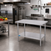 Thumbnail image #2 for Sapphire Manufacturing 48 Inch x 24 Inch Stainless Steel Work Table with Adjustable Undershelf