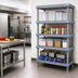 Thumbnail image #2 for Quantum Millenia 5-Shelf Stationary Polymer Shelving Starter Unit, 48-Inch W x 21-Inch D x 62-Inch H