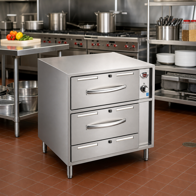 Product image #2 for Wells RW-3HD Heavy Duty Freestanding 3-Drawer Warming Drawer Unit