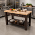 Thumbnail image #2 for John Boos Grazzi End Grain Butcher Block Work Table with Slatted Shelf and Drawers, 60 x 28 x 35 Inches