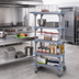 Thumbnail image #2 for Quantum Millenia Mobile Polymer Starter Shelving Unit, 48W x 18D x 74H, 5 Shelves, Gray