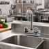 Thumbnail image #2 for Eagle Group Standard Splash-Mounted Gooseneck Faucet, 4-Inch Centers