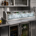 Thumbnail image #2 for Glastender Back Bar Glass Ice Display Unit for Bottled Beverages, 48 Inch Wide x 16 Inch Deep x 9 Inch High, Stainless Steel and Double-Pane Glass