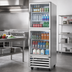 Thumbnail image #2 for Beverage-Air RID18HC-HG Pass-Thru Reach-In Refrigerator, 18.38 Cu. Ft., 4 Half-Glass Hinged Doors, Bottom-Mount Self-Contained