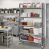 Thumbnail image #2 for Cambro Camshelving Elements XTRA 5-Tier Stationary Polymer Shelving Starter Unit, 18 x 30 x 84 Inch, Speckled Gray