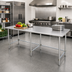 Thumbnail image #2 for 84 Inch x 36 Inch Stainless Steel Reinforced Work Table with Open Galvanized Base