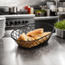 Thumbnail image #2 for American Metalcraft Oval Chicken-Wire Serving Basket, 9-1/2 x 6-1/2 x 2-1/2 Inches, Black