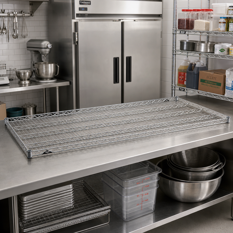 Product image #2 for Metro Super Erecta Super Wide 72" W x 30" D Chrome-Plated Wire Shelf